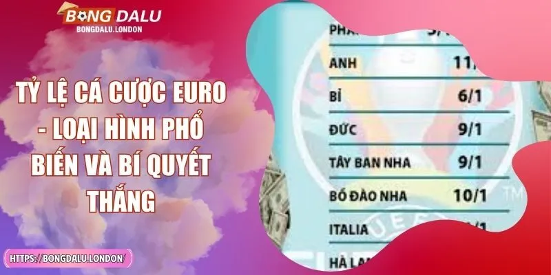 Tỷ Lệ Cá Cược EURO - Loại Hình Phổ Biến Và Bí Quyết Thắng